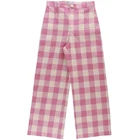 LA VESTE PINK COTTON WIDE LEG PANTS LARGE
