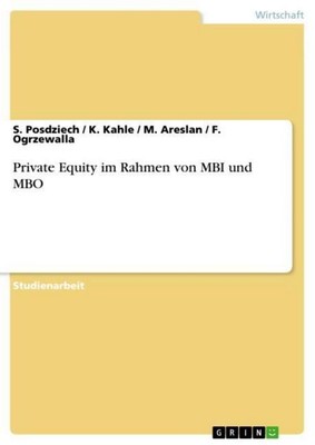Private Equity im Rahmen von MBI und MBO S. Posdziech