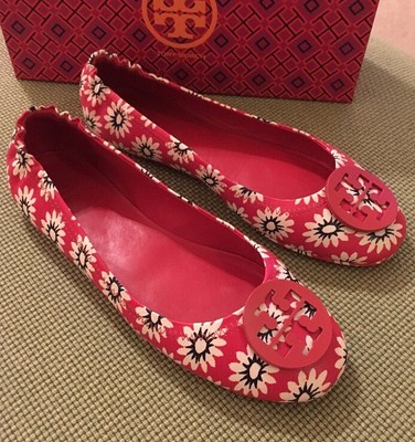tory burch red minnie flats