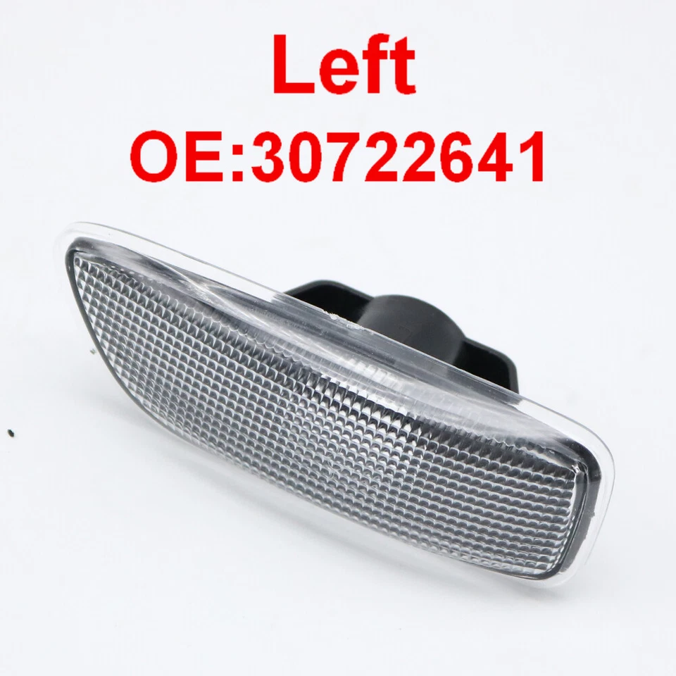 1 pieza para VOLVO S60 V70 S80 XC70 XC90 luz marcadora izquierda parachoques señal de giro negro Foto 4 de 4