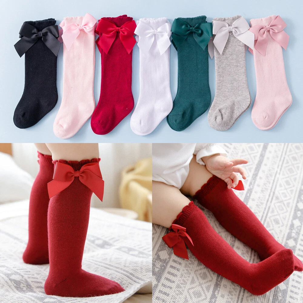 White School Girls Socks Velvet Knee High Long Soc... – Grandado