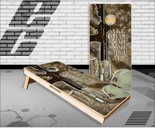 Fallen Hero's Remember Vets Military Cornhole Boards Bean Bag Toss Game