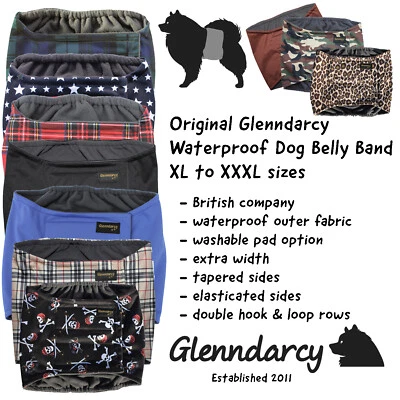 Glenndarcy Washable Male Dog Belly Band XL to XXXL I Urine Incontinence