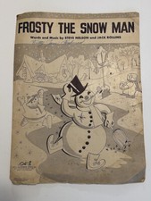 Frosty The Snowman Vintage Sheet Music Steve Nelson and Jack Rollins 1950 