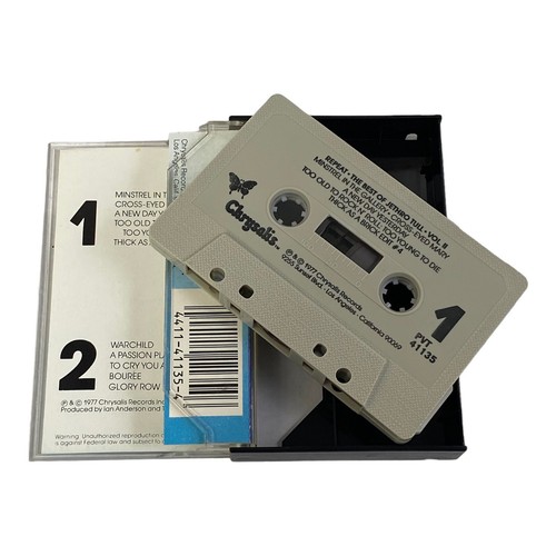 Jethro Tull: Repeat: The Best Of Vol. 2 (Cassette, 1977, Chrysalis Records) Rock - Picture 3 of 4