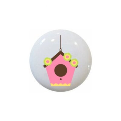 Cute Colorful Pastel Birdhouses 1.5'' CERAMIC Dresser Drawer PULLS Cabinet KNOBS