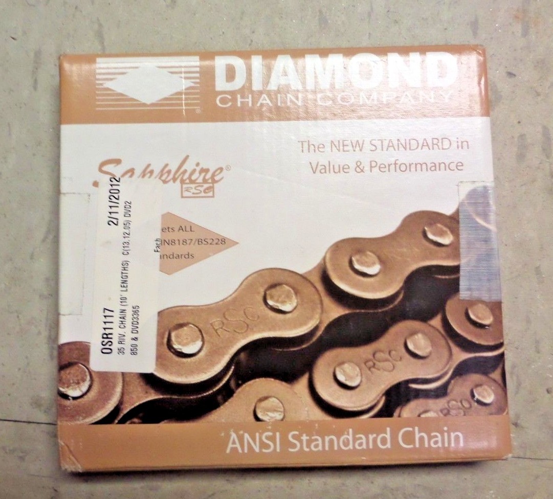 Diamond Sapphire Roller Chain RSC351R3.05M 351 RIV 10FT New eBay