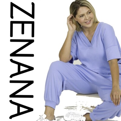 PLUS 1X-3X ZENANA Blue/Green DROP SHOULDER HAREM  POCKETS JUMPSUIT/Pants  BHCS