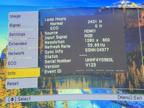 Epson BrightLink 595Wi LCD Projector Short Throw 3300 Lumens HDMI (2431 Hours) - Picture 10 of 12