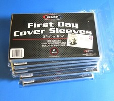 1000 BCW #6 3/4 U.S. FIRST DAY COVER SOFT POLY SLEEVES, 3-15/16" x 6-7/8"