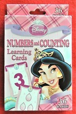 36 Princess Numbers and Counting Flash Learning Game Cards Disney c2009 NIP