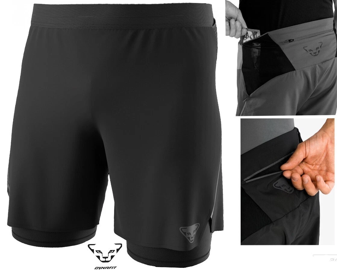 DYNAFIT alpine pro 2 in 1 trail run short ultralight quick dry mesh liner men XS
