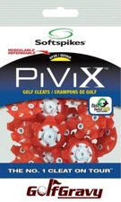 18 Softspikes PiViX Fast Twist 3.0 Golf Cleats Spikes - RED