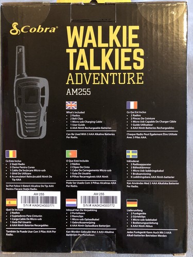 Cobra Walkie Talkie AM255 - Radio Twin Pack zasięg 5 km - świetna cena! Gratis RM24 - Zdjęcie 4 z 9