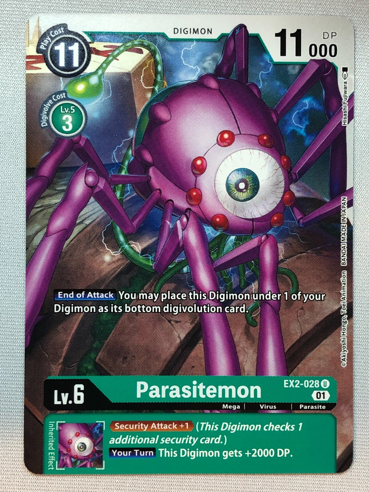 Digimon Digital Hazard Parasitemon EX2-028 U NM/M