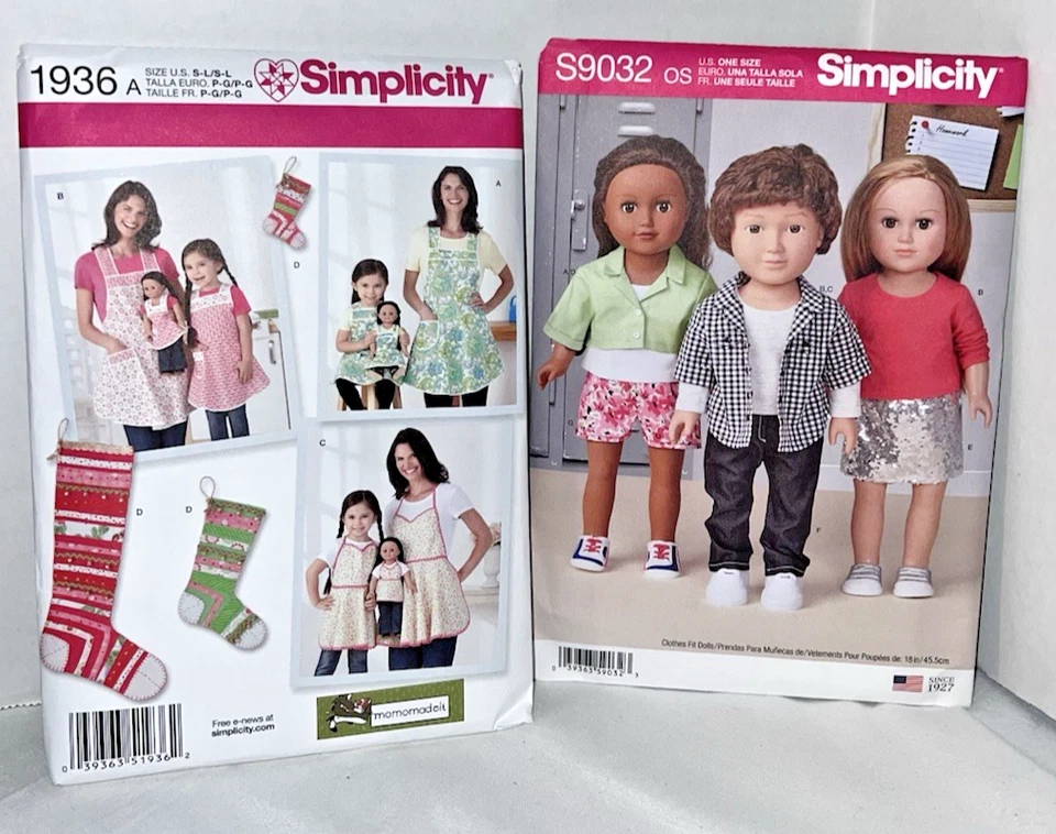 Lot of 4 Brand New Mint Simplicity & Kwik Sew Patterns-Dolls, Mom & Me Matching - Image 3 of 4