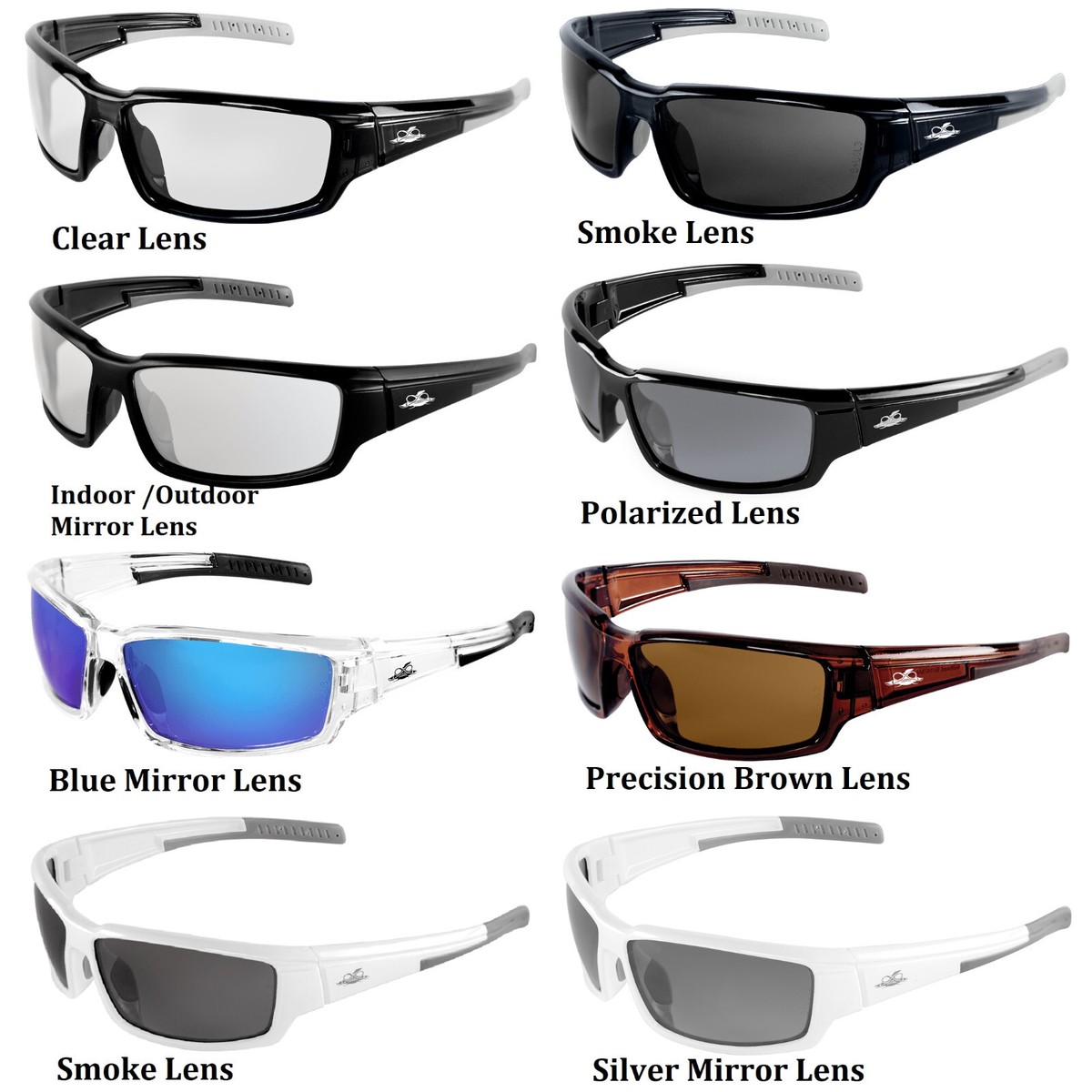 Bullhead Maki Ballistic Safety Glasses - Anti-Fog Sunglasses For Sports & Work