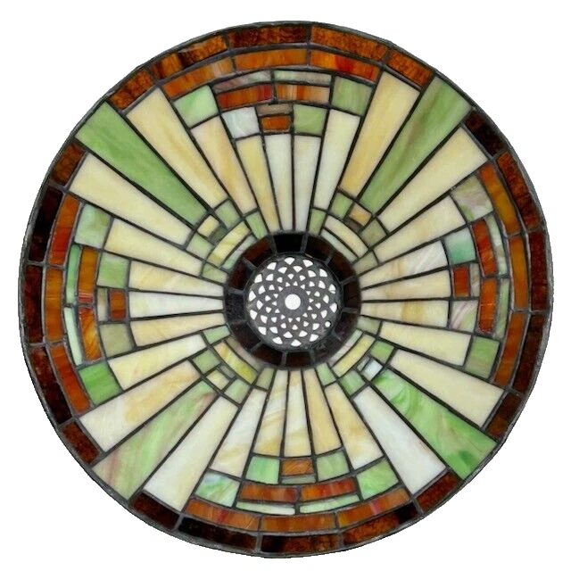 Pantalla de vidrio estilo misión Emerson Tiffany vintage solo de un kit de luces LK32 Foto 3 de 4