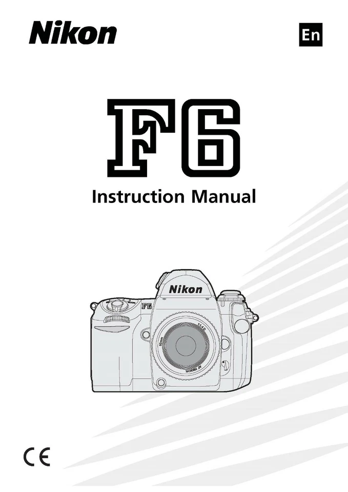 FOTOCAMERA DIGITALE NIKON SLR F6 MANUALE ISTRUZIONI STAMPATO GUIDA UTENTE 192 PAGINE A5