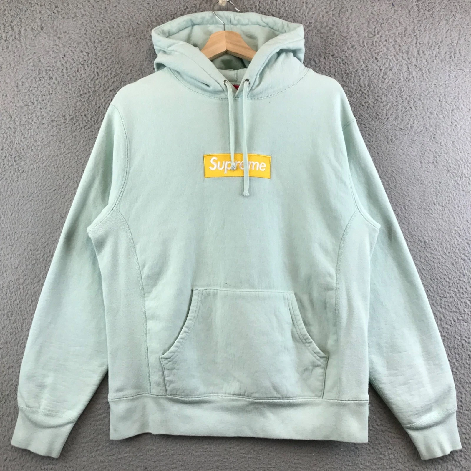 Sweat à capuche logo boîte orange Supreme taille M