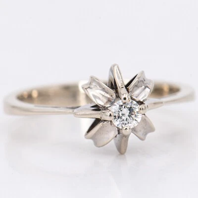 Gr. 54 - Solitaire Diamant 0,12 ct. Damenring 585/14K Gelb- & Weißgold - Bild 1 von 4