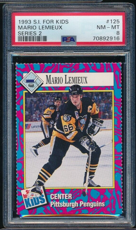 1993 S.I. Sports Illustrated for Kids #2 Mario Lemieux PSA 8