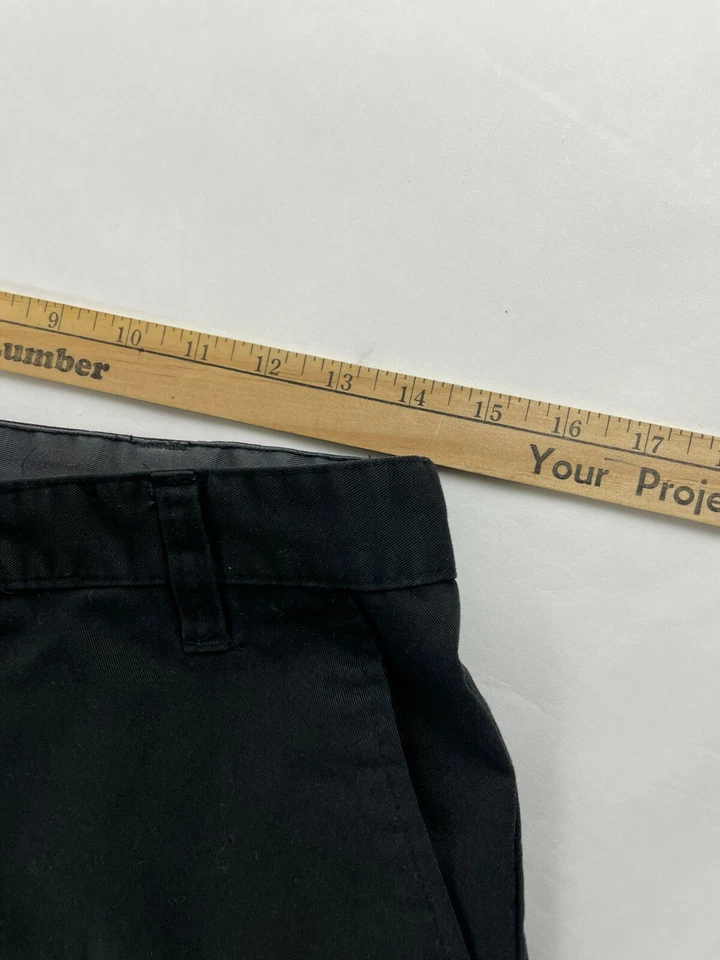 Pantalones Cortos Chinos de Golf Burnside Para Hombre Talla 30 Negros Denim Frontal Plano Bolsillo Abotonado Foto 4 de 4