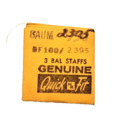 BFG Baumgartner 927 930 Balance Staff ROLLER TYPE watch part #100/2305 (2-PACK)