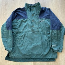 Vintage 90s Nike Air Colorblock Anorak Blue Green Jacket Size Large