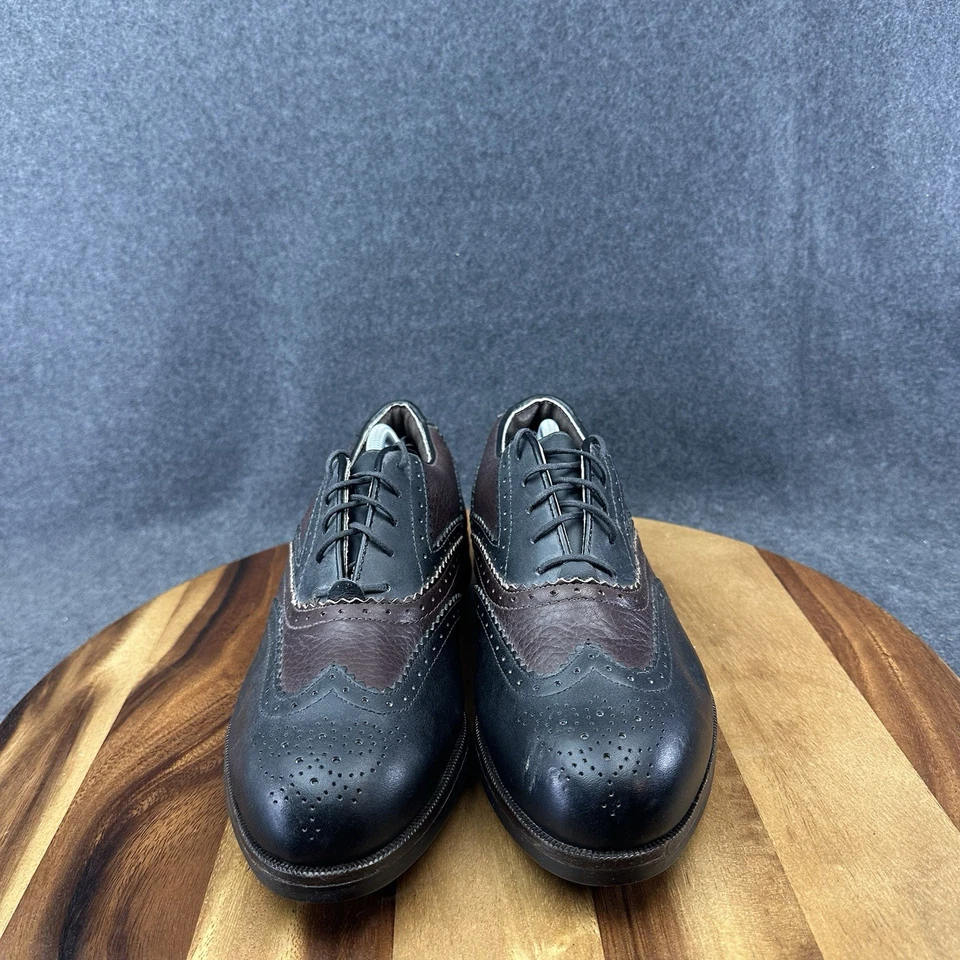 Zapatos de golf de colección REEBOK para hombre Oxford marrón negro botines con cordones talla 7,5 Gore-Tex Foto 3 de 4