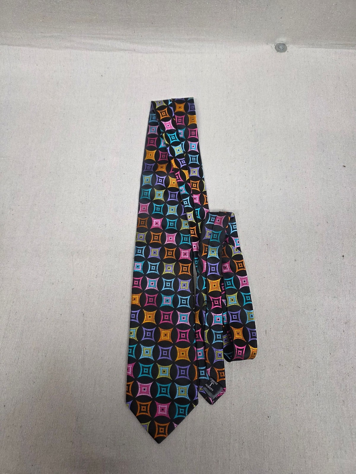 Robert Talbott Tie Mens Patterned Geometric Multi… - image 1