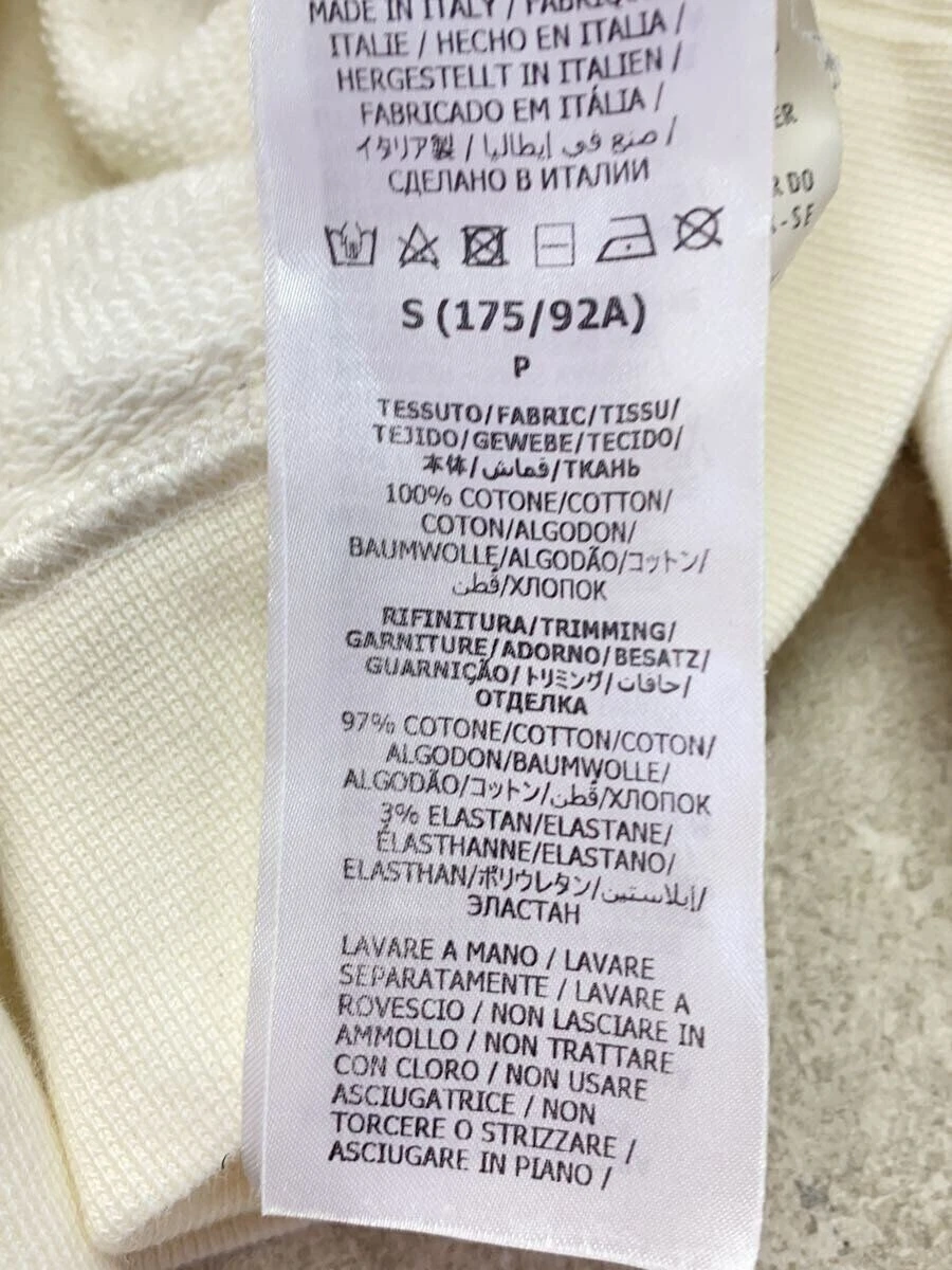 GUCCI Felpa con Cappuccio FIRENZE 1921 646953 S COTONE color panna CON MACCHIE E USATA