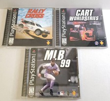 Lot 3 PlayStation 1 PS1 Games Rally Cross, MLB 99, Cart World Series