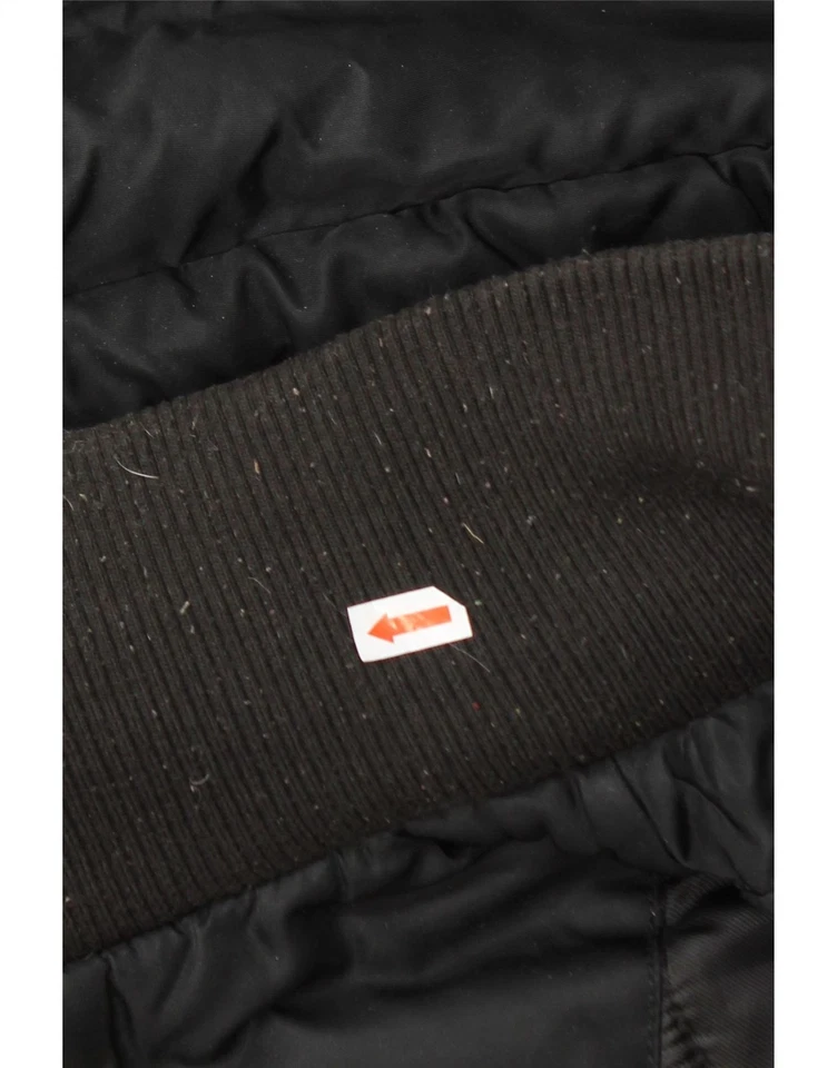 Chaqueta cortavientos con capucha gráfica de gran tamaño KHUJO para hombre Reino Unido 36 pequeña negra GC10 Foto 3 de 4