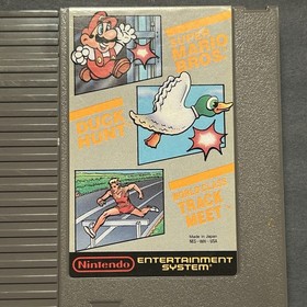 Super Mario Bros + Duck Hunt + World Class Track Meet &bull; NES Cartridge Tested