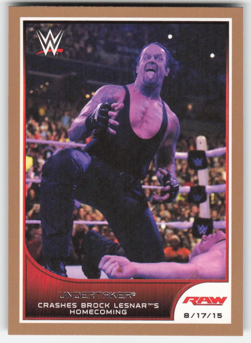 2016 Topps WWE Road to Wrestlemania Bronze Undertaker #74