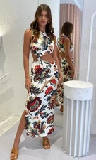 Sir the Label Ambroise Knot Midi Dress Size 1 / AU 8