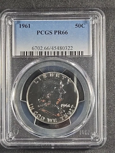 1961 U.S. Franklin Half Dollar - silver - PROOF 66 (PCGS)   stk#0322