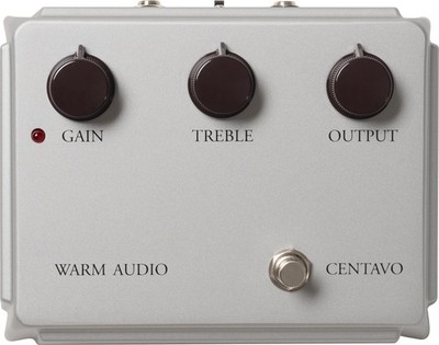 Warm Audio Centavo Overdrive Effektpedal E-Gitarre Bypass Vintage Silver