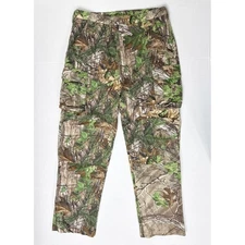 Game Winner Realtree Mens L Camo Cargo Pants Green Hunting Fishing Outdoor
