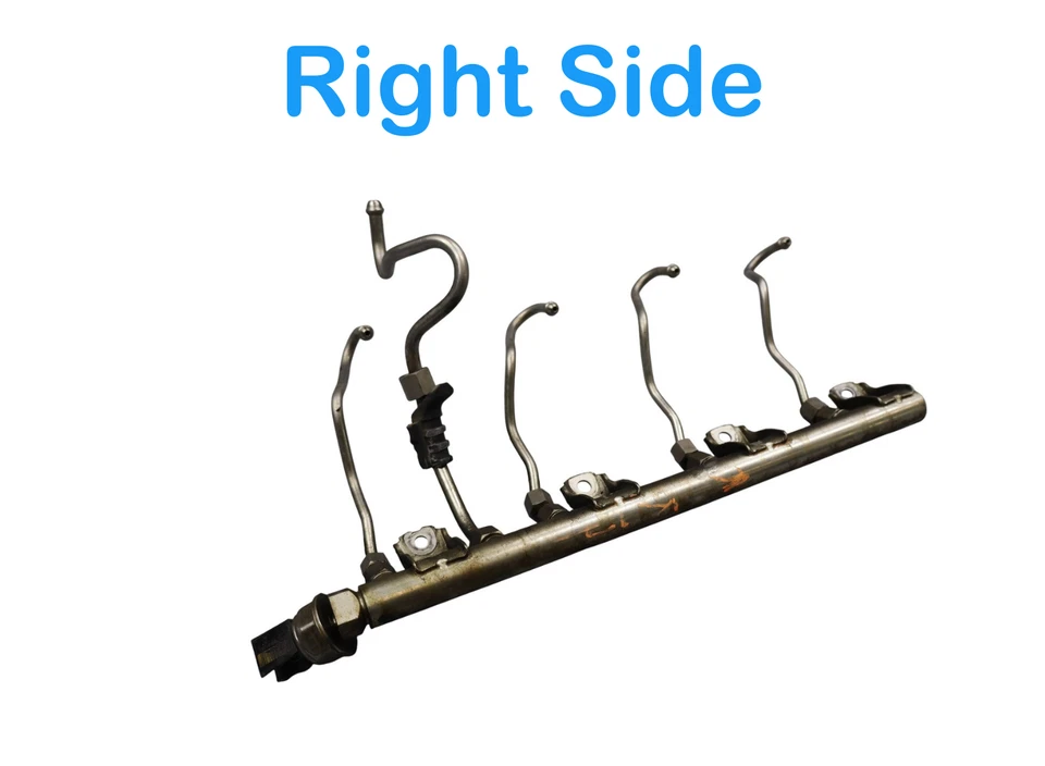 09-12 BMW F12 650i 550i 750i N63 4,4 L lado derecho riel de combustible con sensor OEM Foto 3 de 4