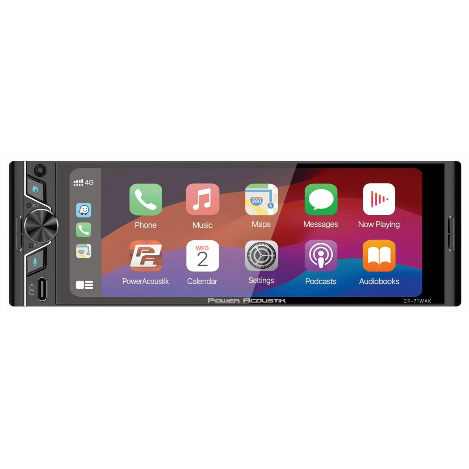 Power Acoustik CP-71WAK Single DIN 6.5" Color Touchscreen Ca
