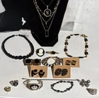 20‑Piece Vintage/Costume Jewelry Lot • Necklaces Rings Bracelet  Pin & Earrings