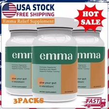 3 PACK Emma Relief Supplement KONSCIENS KETO for Gut Bloating -60 Caps USA STOCK