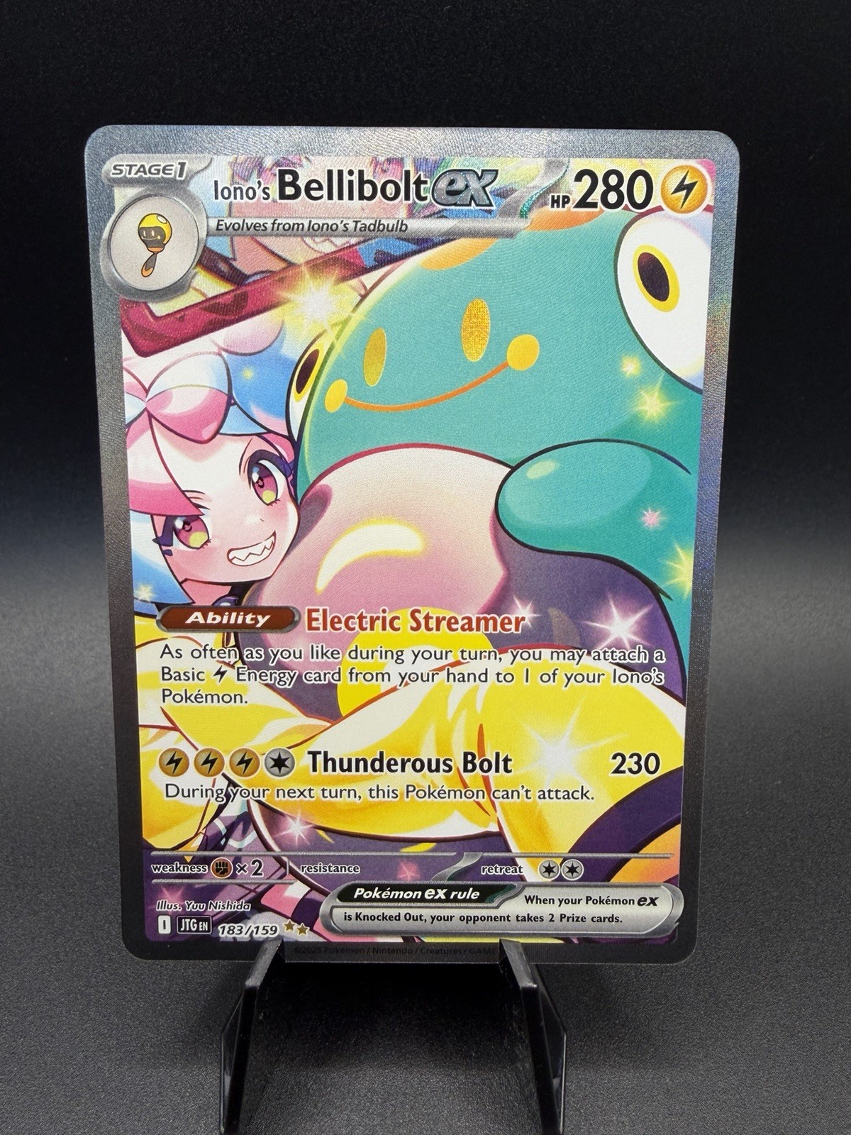 The Pokémon Company Iono's Bellibolt ex 183/159 Sv09 SIR Full Art Holo