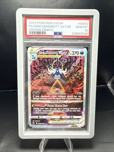 Pokémon Hisuian Samurott VSTAR GG52/GG70 Crown Zenith: Galarian Gallery PSA 10