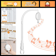 Baby Crib Mobile Arm with Music Box  Spin Motor, 23" Nursery Decor, 35 Lullabie