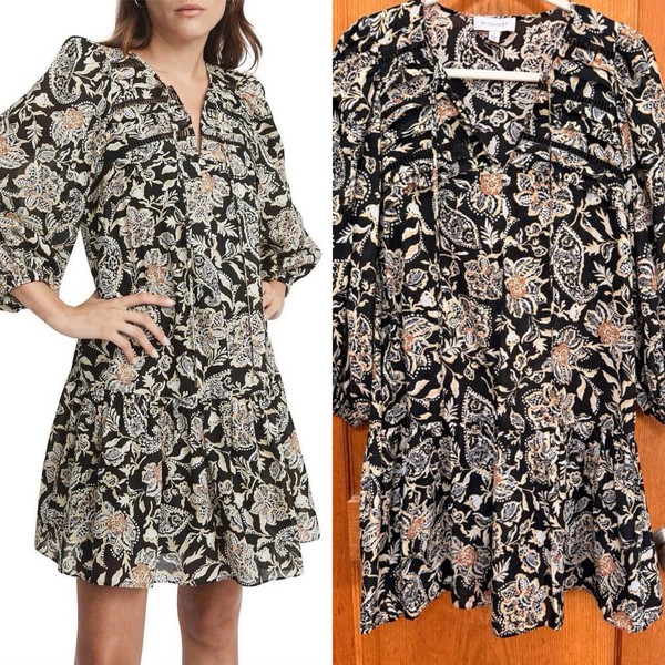 Witchery Balloon Sleeve Mini Dress Size 8