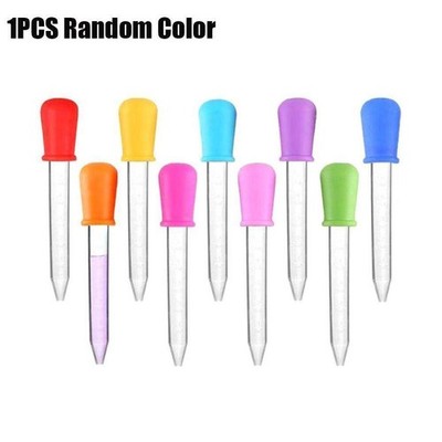 5ml Small Silicone Plastic Feeding Medicine Liquid Eye Ear Graduated Pipett