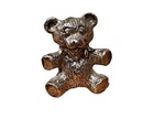 Vintage Miniature Pewter Teddy Bear Figurine - 1.5” Collectible Bear w/ Bow Tie — photo 1